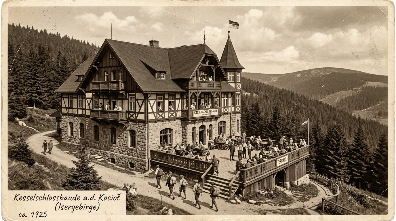 Zřícenina Kesselschlossbaude & Skály zamilovaných — Kotlina